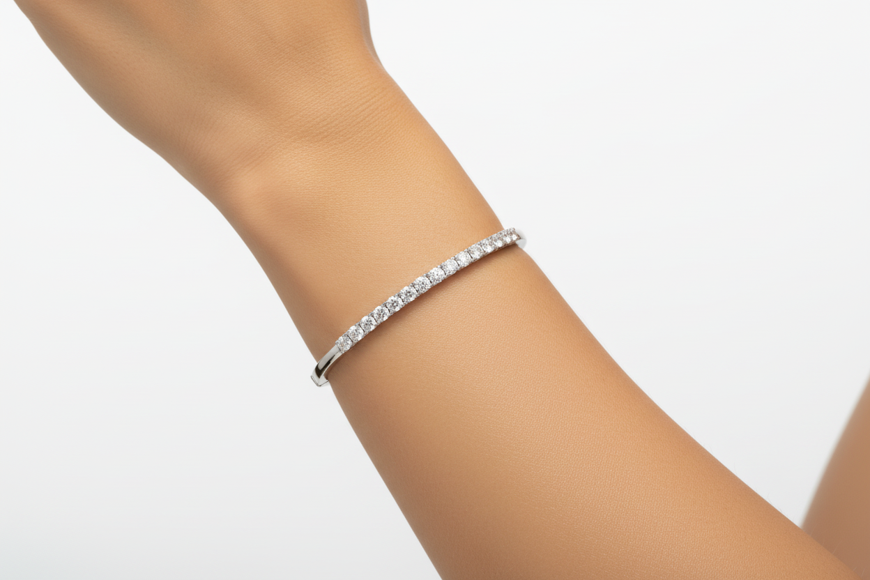 2.66ct Elaria Radiance Claw Diamond Bracelet in 9k White Gold