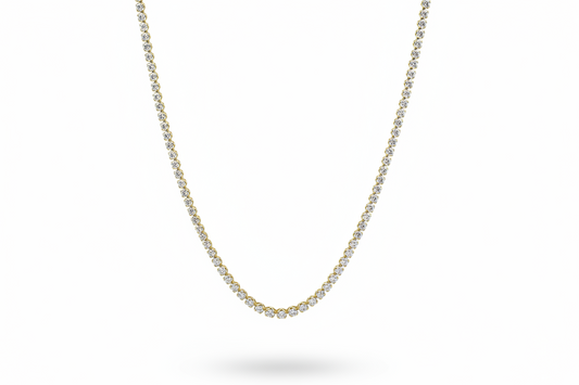 5.06ct Divine Crown Diamond Necklace in 9k Yellow Gold