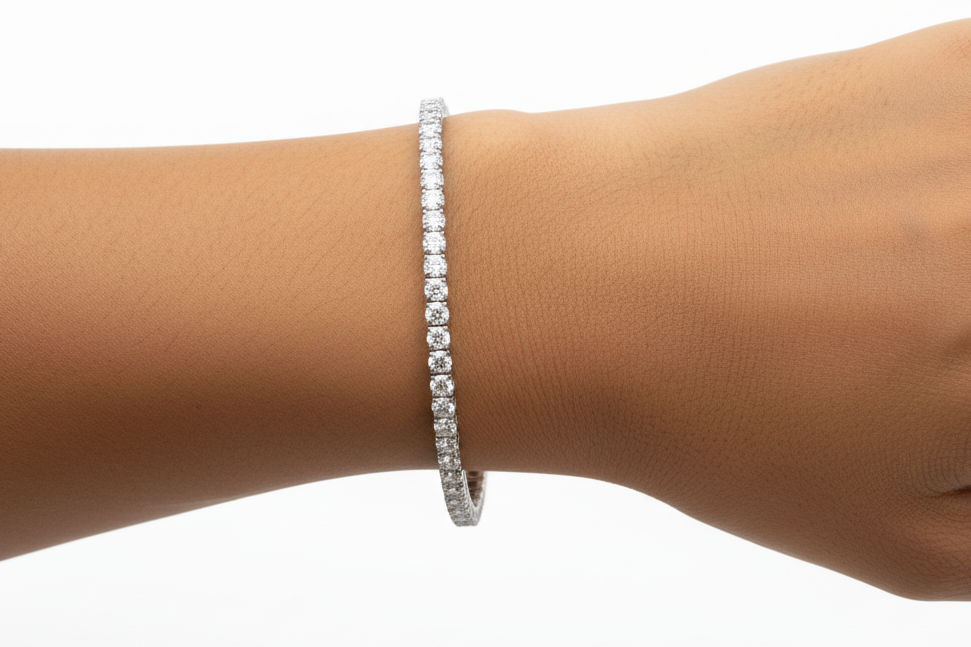 9.30ct Celestia Line Diamond Bracelet in 18k White Gold