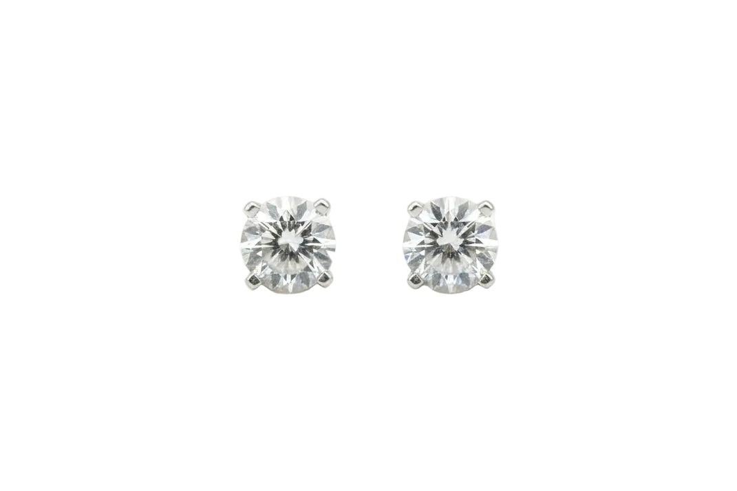 3.13ct Brilliant Cut Lab Diamond Stud Earrings in 9k White Gold