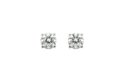 3.13ct Brilliant Cut Lab Diamond Stud Earrings in 9k White Gold