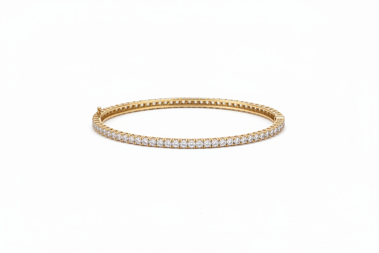 3.41ct Divine Harmony Diamond Tennis Bracelet in 9k Yellow Gold