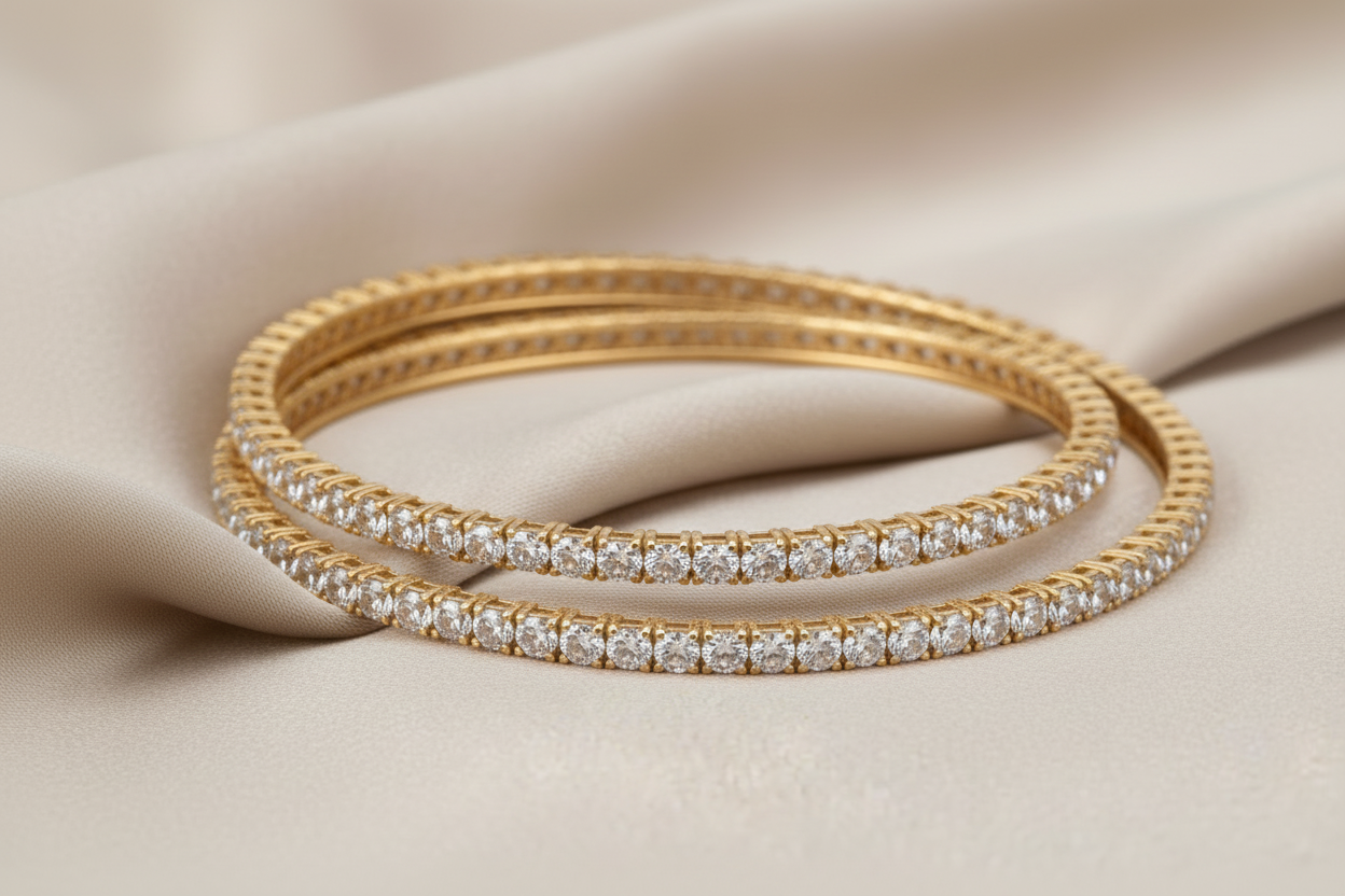3.41ct Divine Harmony Diamond Tennis Bracelet in 9k Yellow Gold