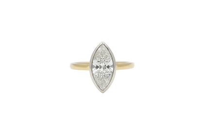 2.50ct Marquise Diamond Ring in 18k Yellow Gold