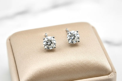 3.13ct Brilliant Cut Lab Diamond Stud Earrings in 9k White Gold