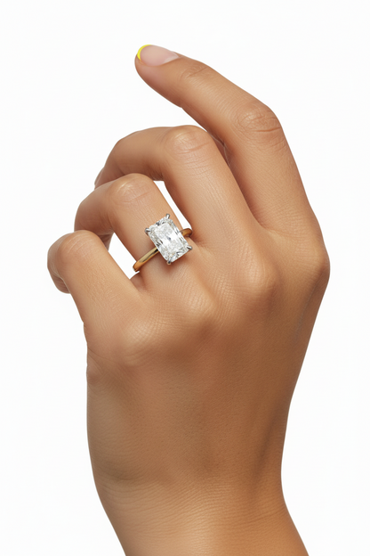 2.50ct Cush Diamond 18k Yellow Gold Platinum Ring