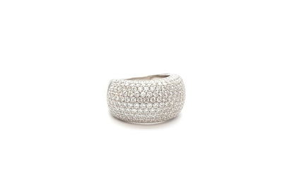 2.00ct Azariah Double Base Pave Diamond Ring in 18k White Gold