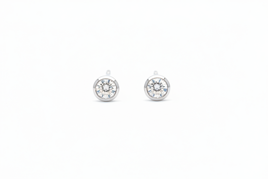 0.15ct Divine Spark Diamond Stud Earrings in 18k White Gold