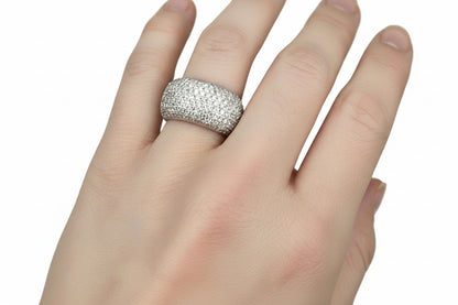 2.00ct Azariah Double Base Pave Diamond Ring in 18k White Gold