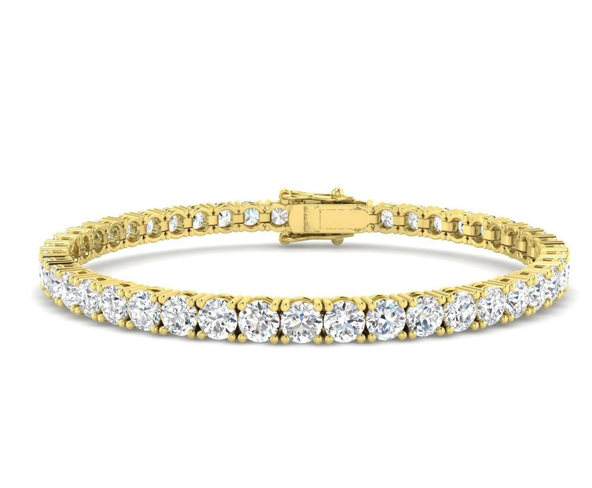 10.03ct Aurelia Radiance Diamond Tennis Bracelet in 9k Yellow Gold