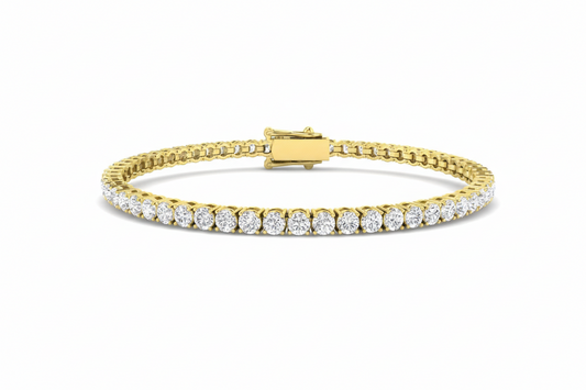 7ct Solaris Tennis Bracelet in 9k Yellow Gold