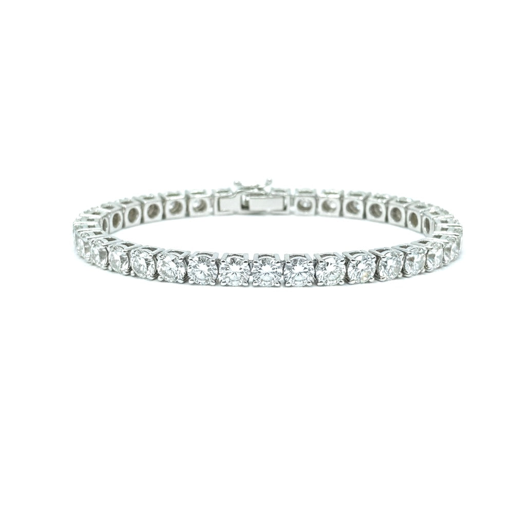 27.45ct Kingdom Jewel Diamond Tennis Bracelet in 9k White Gold