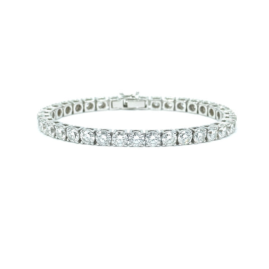 27.45ct Kingdom Jewel Diamond Tennis Bracelet in 9k White Gold