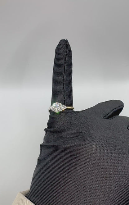 1.51ct Coro Round Trinity Diamond 18k Yellow Gold Ring